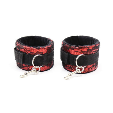 Set Accessori Fetish Ohmama in Velluto Rosso e Nero, Regolabile